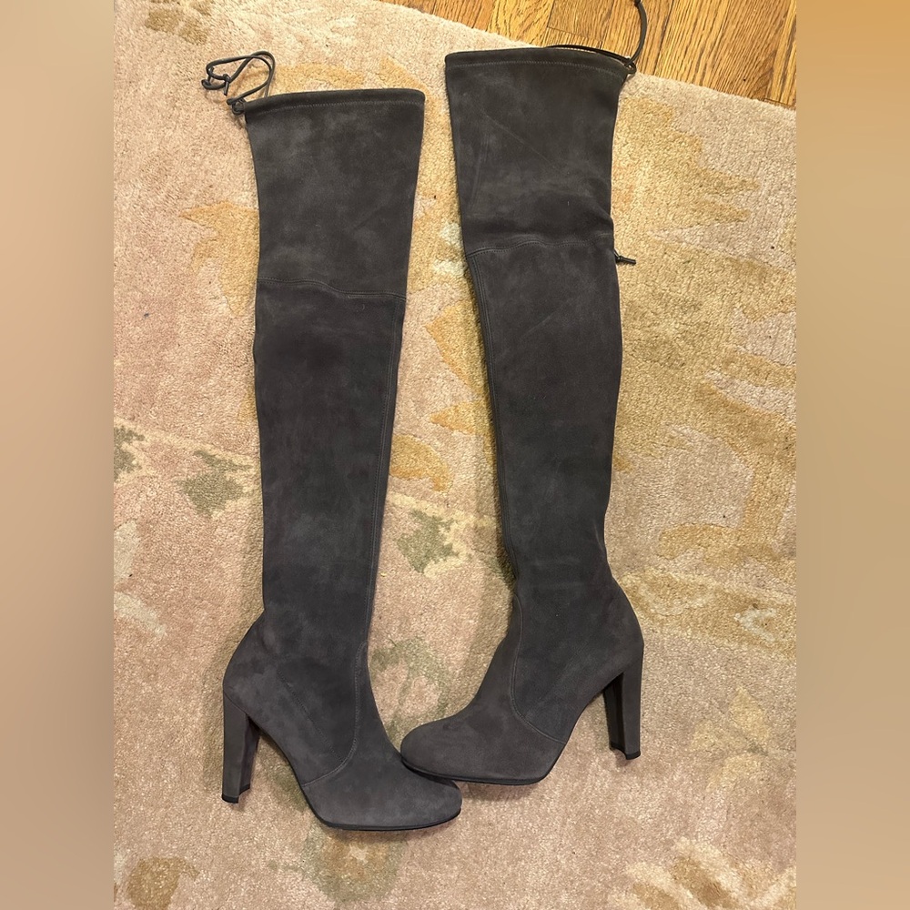 Stuart Weitzman Charcoal Over-the-Knee Boots size 6